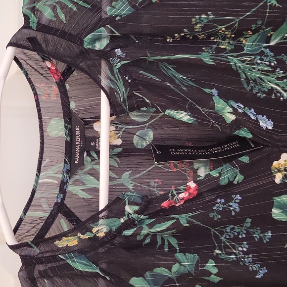 NWT Banana Republic Sheer Floral Print Dress, Size S - Picture 6 of 13